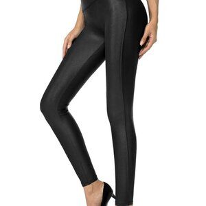 SANTINY Women's 25.5''/27'' Faux Leather Leggings Pants Stretch High Waisted